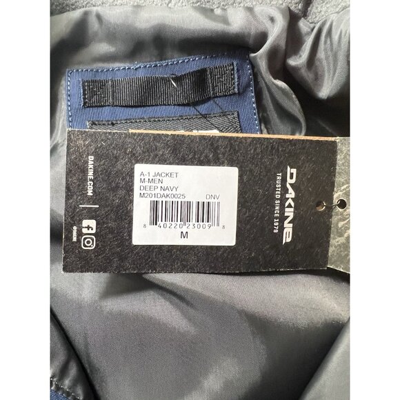 Dakine A-1 Jacket Medium Deep Navy Blue Waterproof Ski Snow Jacket Pit Vents - Picture 10 of 12